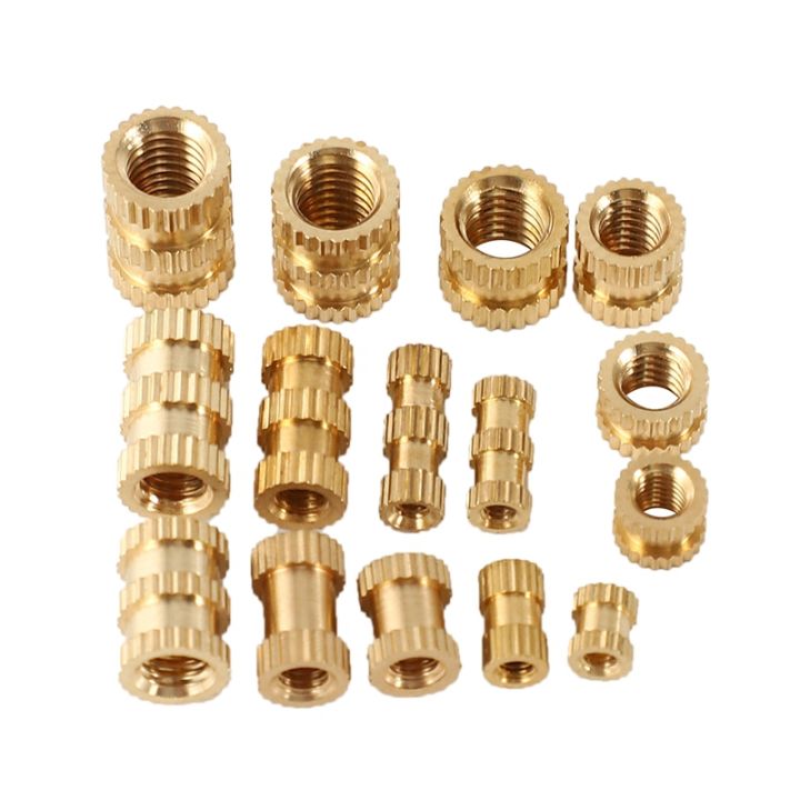 m2-m3-m4-m5-female-thread-knurled-brass-threaded-insert-embedment-nut-for-3d-printing-threaded-heat-set-inserts
