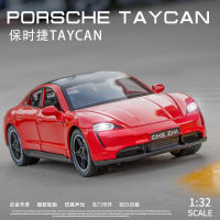 1/32ชั่งปอร์เช่ Taycan D Iecast ล้อแม็กดึงกลับรถ C Ollectable ของเล่นของขวัญ/คอลเลกชัน/เด็ก