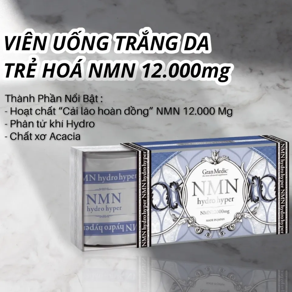 Viên uống trẻ hóa làn da Gran Medic NMN Hydro Hyper NMN 12000MG