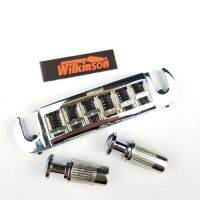 KR-Wilkinson WOGT3 Tailpiece Bridge For LP Electric Guitar Chrome Silver Adjustable Wraparound