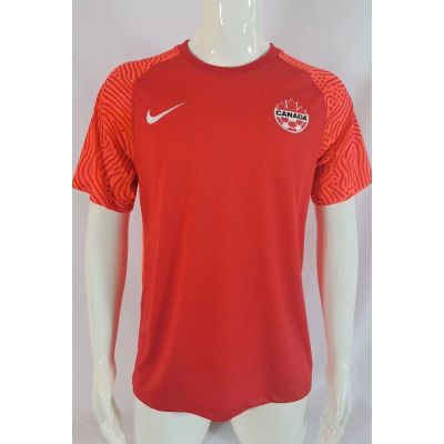 เสื้อกีฬาแขนสั้น ลายทีมชาติฟุตบอล Canada Red Jersey S-XXL 2022 AAA