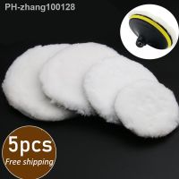 5 Sizes 75-175mm Wool Polishing Disc Car Beauty Waxing Self-Adhesive Disc Imitated Wool Sponge Pad Auto Polisher Sponges Discs