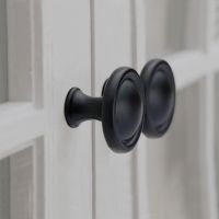 4pcs Home Wardrobe Door Pull Black Round Drawer Single Hole Door Handle Sliding Door Window Cabinet Aluminum Alloy Pull