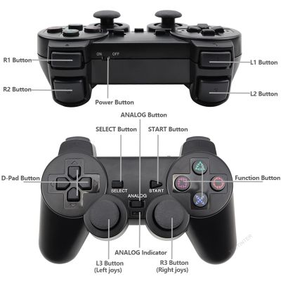 จอยแพดอุปกรณ์ควบคุมสัญญาณไวร์เลสสำหรับคอนโซลเกม PS2บลูทูธ Mando Jogos Manette จอยสติ๊กเล่นเกมการควบคุมสำหรับ PS2 Sony