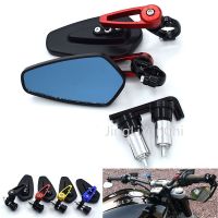 ☸##########, FZ1กระจกสำหรับยามาฮ่าด้านข้างปลายบาร์จับ Kaca Spion Motor FZ6 FZ6R FZ8 MT-07 FZ-09 MT-09