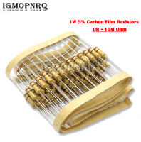 【2023】20PCS 1W Carbon Film Resistors 51R-10M 1K 10K 4K7 20K 100K 200K 560K 1 M 3M3 Ohm Color Ring Resistance 10R 47R 100R 220R 500R