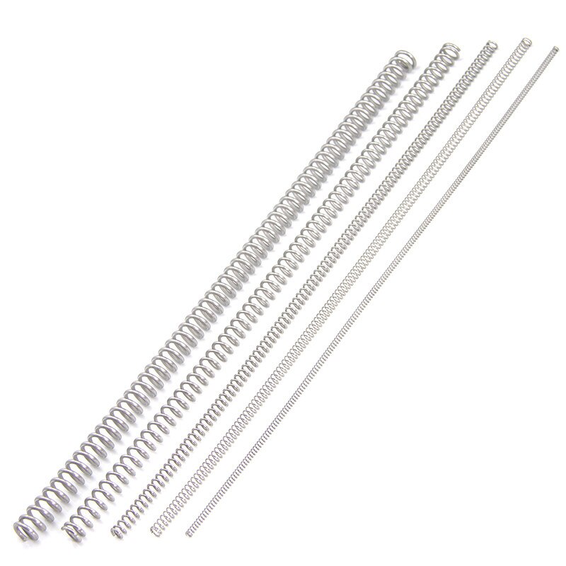 2Pcs 0.7mm WD Compression Spring Stainless Steel Pressure springs 305mm Length 