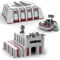 851Pcs Space Battle Star ฉากภาพยนตร์ Troop บล็อกตัวต่อ Trooper Barracks ของขวัญอิฐของเล่นสำหรับเด็ก