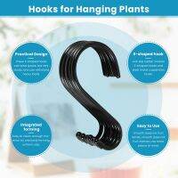 12 Pack 6 Inch Heavy Duty S Hooks for Hanging, Non Rubber Coated S Hooks,Steel Metal Hooks for Hanging