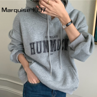 Marquise1997 เสื้อฮู้ด เสื้อแขนยาวอบอุ่น หลวมและสบาย คลาสสิค สไตล์ ทันสมัย ทันสมัย WWY23000KM 41Z231008