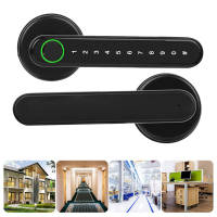 Smart Handle Lock รหัสผ่านลายนิ้วมือ Bluetooth App ล็อคกุญแจไฟฟ้าสำหรับการรักษาความปลอดภัยภายในบ้านสำหรับ Tuya