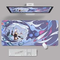 ✹✒❡ Genshin Impact Large Mouse Mat Office Mousepad Big Gamer Mousepads 40x90cm Rubber Keyboard Mats Desk Pad HD Mouse Pads