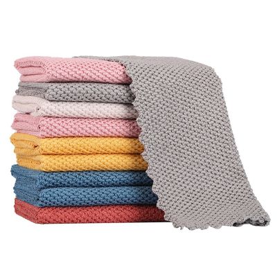 10Pcs Scale Premium Cleaning Cloth Towel Traceless Double Sided for Window Glass Mirror Polishing Quick-Drying Wipes