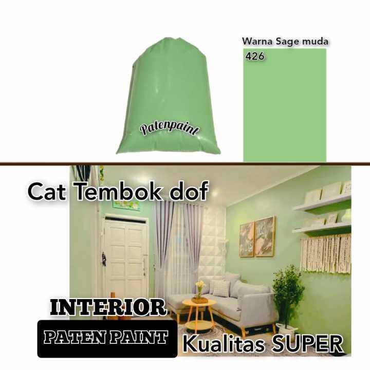 Cat Tembok Warna Hijau Sage / Cat Tembok 1 kg | Lazada Indonesia