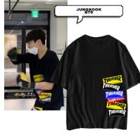 เสื้อยืด พิมพ์ลายโลโก้ kpop jungkook bts สไตล์เกาหลี