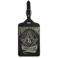 【DT】 hot  Twoheartsgirl Creative Freemasonry Luggage Identifier Label Baggage Boarding Bag PU Tag Portable Suitcase Name ID Address Holder