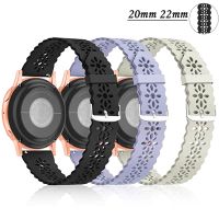 Lace Band untuk Samsung Galaxy watch 6-5-4-3/6 klasik/aktif 2 40mm/44mm sport silikon 20mm 22mm gelang huawei gt 3-2-2e tali