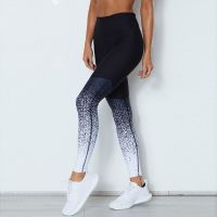 【VV】 Gradient Print Leggings Workout Waist Elastic Push Up Pants Leggins