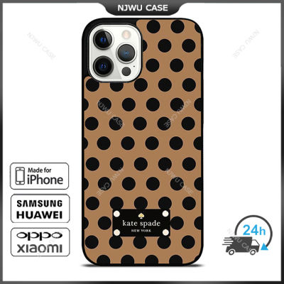 KateSpade 0156 Polkadots Phone Case for iPhone 14 Pro Max / iPhone 13 Pro Max / iPhone 12 Pro Max / XS Max / Samsung Galaxy Note 10 Plus / S22 Ultra / S21 Plus Anti-fall Protective Case Cover