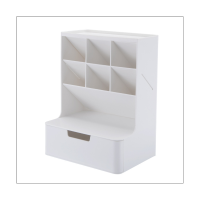 6 +1 Drawer Desktop Storage Box Pencil Makeup Storage Box School Office Supplies Stationery