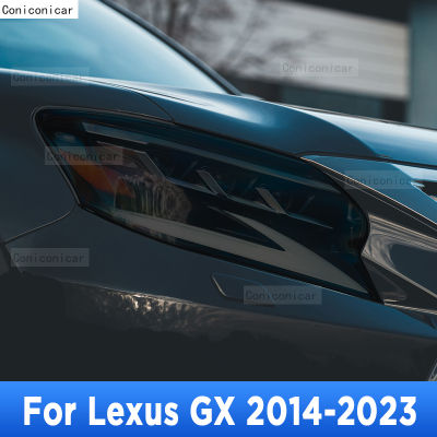 สติกเกอร์ TPU ป้องกันไฟหน้ารถสำหรับ Lexus GX GX460 2014-2023สติกเกอร์ฟิล์มป้องกันสีดำรมควันป้องกันรอยขีดข่วน