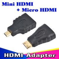 KEBIDU 1080P HD HDMI-compatible to Micro HDMI and  HDMI-com to Mini Converter Extension Adapter Connector for Video TV Xbox Adapters Adapters