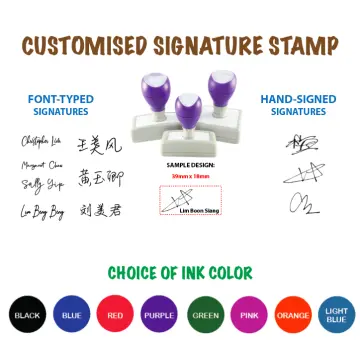 Teacher Name Ink Stamp Signature Calligraphy Selfing-Inking Personalized  Stamp 