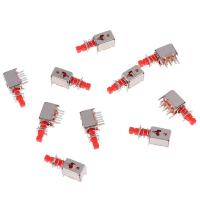 Super 10Pcs Directly key switch A03 PS-22F03 6pins self-locking power switches red