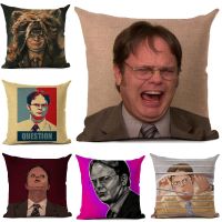 [FAZOZO Home Textile Store] ตลก Dwight Schrute ปลอกหมอนอิงปฐมพยาบาลล้มเหลวสำนักงานตกแต่งครอบคลุมสำหรับโซฟาตกแต่งบ้านห้องนั่งเล่นโยนหมอน