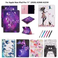 {RUBBIE Shell}สำหรับ iPad Pro 11กรณี2020 A2068 A2230 PU ฝาครอบหนังสำหรับ iPad Pro 11 2020 Coque ฝาครอบปากกา