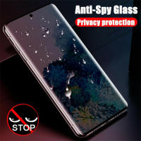 3D Full Coverage Anti Glare Peep Tempered Glass for Samsung Galaxy S23 S22 S20 Note 20 Ultra S10 S9 S8 Plus Note 8 9 10 Lite Anti Spy Privacy Screen Protector Protection Film