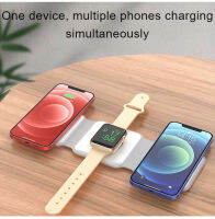 Three-in-One Wireless Charger Suitable for Mobile Phone Watch Headset Magnetic Suction Foldable Multifunctional Wireless Charger Electrical Appliances