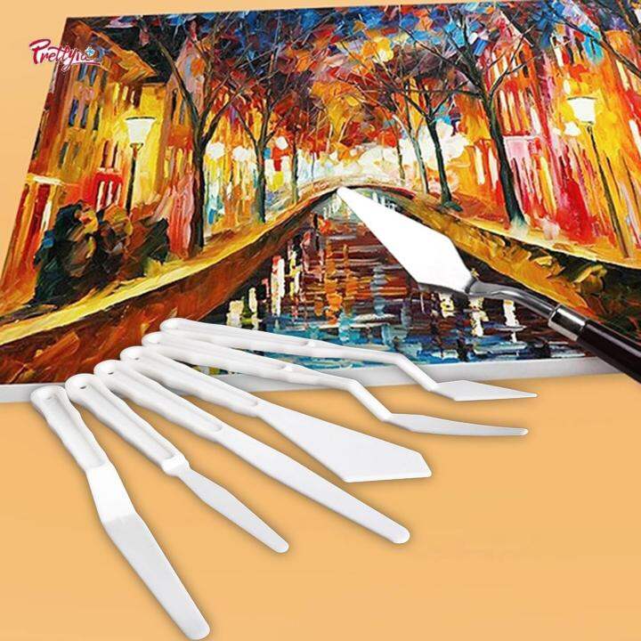 Prettyia Palette Knife Oil Painting Accessories Color Mixing Scraper Painting Knives Set Lazada