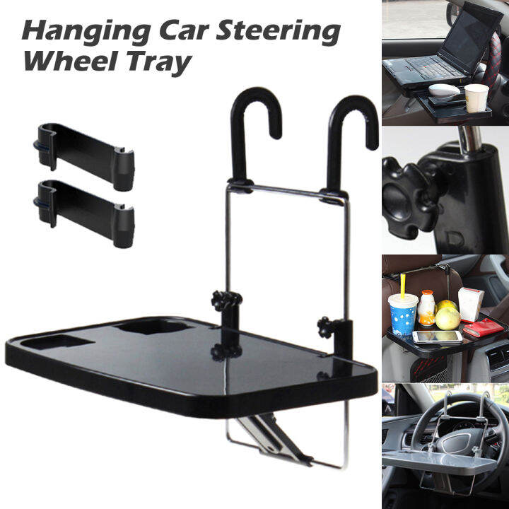 Car Mount Laptop Stand Car Passenger Food Desk Car Steering Wheel Tray