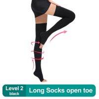 Cofoe Level 2 Varicose vein Stockings Elastic Stockings Thigh Open Toe Antithrombotic Pressure For men&amp; women calf veins