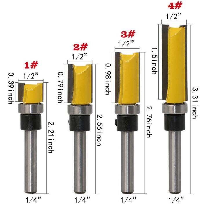 worth-buy-แม่แบบก้านตัดแต่งบานพับมอร์ติซิ่งเราเตอร์บิตปลายตรงทริมเมอร์ขอบสีแดงทำความสะอาดคัตเตอร์สำหรับงานไม้เดือย