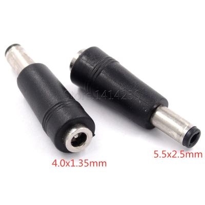 DC Power Adapter Connector Plug DC Conversion Head Jack Female 4.0x1.35mm Turn Plug Male 5.5x2.5mm Black  Wires Leads Adapters
