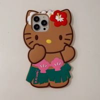 Cartoon Stereoscopic Sanrio Hello Kitty Sexy Silica Gel Phone Case for IPhone 14 13 12 11 Pro Max 14 Pro Anti-drop Soft Cover