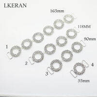 LKERAN 10pcpack 4 Style Round crystal Rhinestone chain bikini connectors buckle for For clothingBeachwearWedding Decor