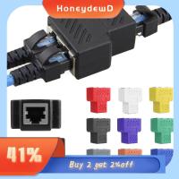 HONEYDEWD 8P8C ตัวเชื่อมต่อ อะแดปเตอร์ LAN ปลั๊กต่อขยาย อีเธอร์เน็ต 1 ถึง 2 วิธี ตัวแยกสัญญาณ RJ45