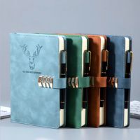 360 Pages Super Thick A5 Journal Notebook Office Work Business Notebooks Metal Pen Gift Box Set Leather Notepad School Supplies
