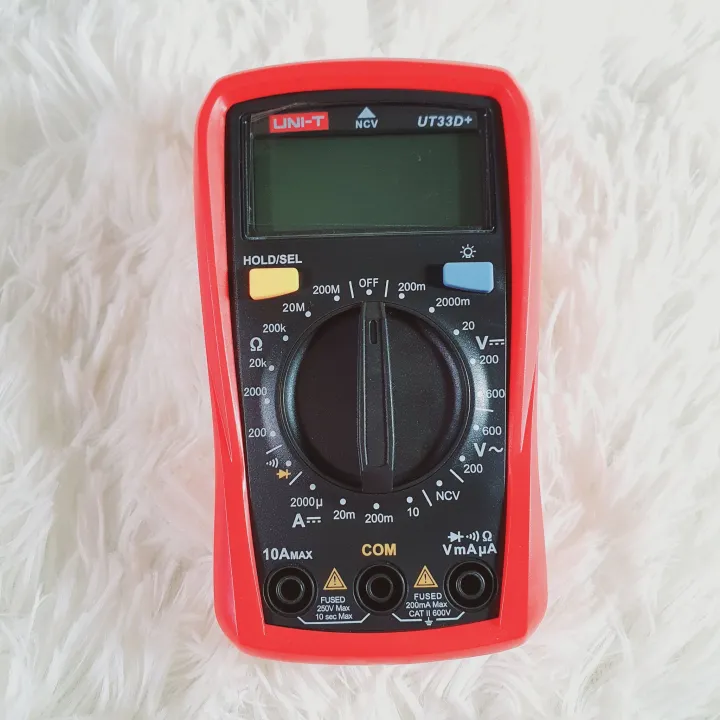 UNIT UT33D+ Mini Digital Multimeter 600V NCV Palm Size Manual Range AC