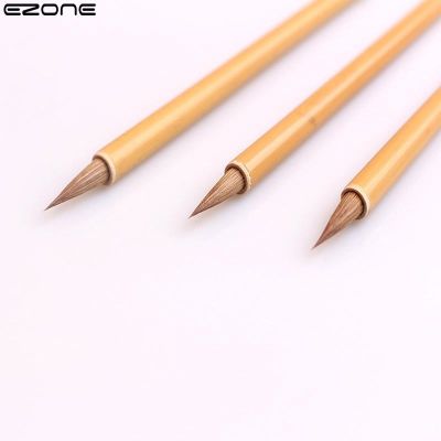 EZONE 1/3PCS Hook Line Pen Bamboo Penholder Weasel Hair Watercolor Painting Writing Brush Art Supplies Chinese Calligraphy Pen