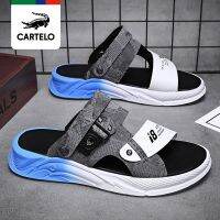 Cartelo crocodile sandals mens summer 2023 new trendy casual driving and wearing a word beach dual-use slippers shoes