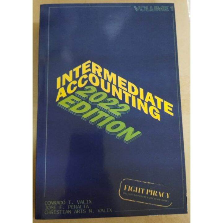 Immediate delivery INTERMEDIATE ACCOUNTING vol.1 2022 ed,by Valix