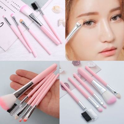 พร้อมส่ง เซ็ตแปรงแต่งหน้า5ชิ้น​พร้อมถุง แปรงไฮไลท์แปรงอายแชโดว์แปรงปัดแก้ม เเปรงเเต่งหน้า อุปกรณ์แต่งหน้า