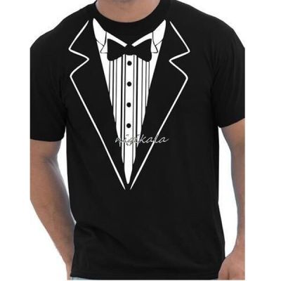 Tuxedo ชุดแฟนซีตลกบุรุษเสื้อยืดออกแบบฤดูร้อนแขนสั้น o- คอด้านบน QC7311707