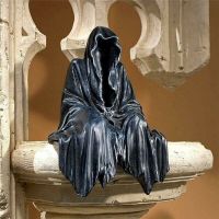 【CC】☽☢  Grim Reaper Statue Thrilling Robe Nightcrawler Resin Figurine Horror Sculpture Ornaments