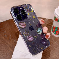 Euanjia เคสโทรศัพท์แบบใสอีพ็อกซี่ใสลายดาวเคราะห์สำหรับ iPhone 14 13 12 11 Pro Max Mini XR X 8 7 6S Plus + SE 2020เคสกันกระแทกเคสใส่โทรศัพท์