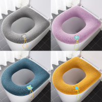 Universal Toilet Seat Cover Mat ฤดูหนาว Warm Thicker Soft Closestool Toilet Cushion Pad With Handle Reusable อุปกรณ์ห้องน้ำ